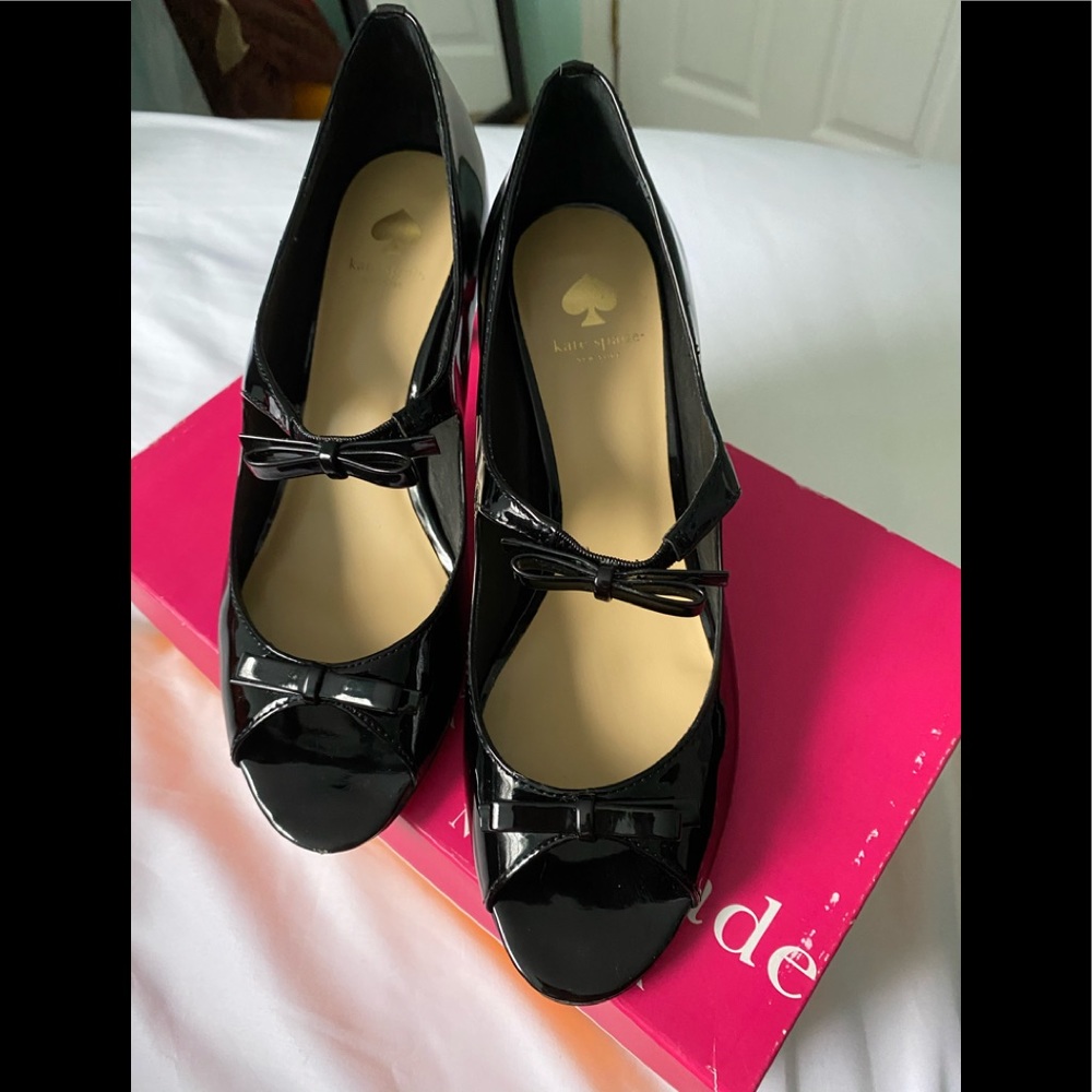 Kate Spade “Bindie” Black Patent Heels